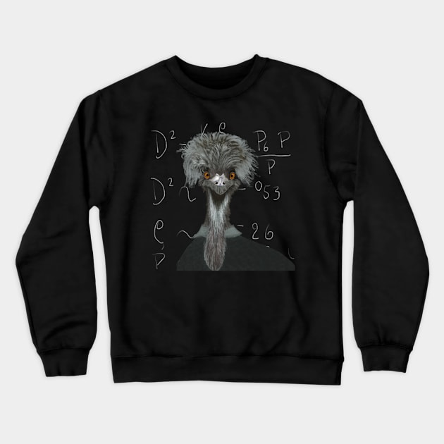 Funny Emu | Einstein | Humorous Gift Crewneck Sweatshirt by Suneldesigns